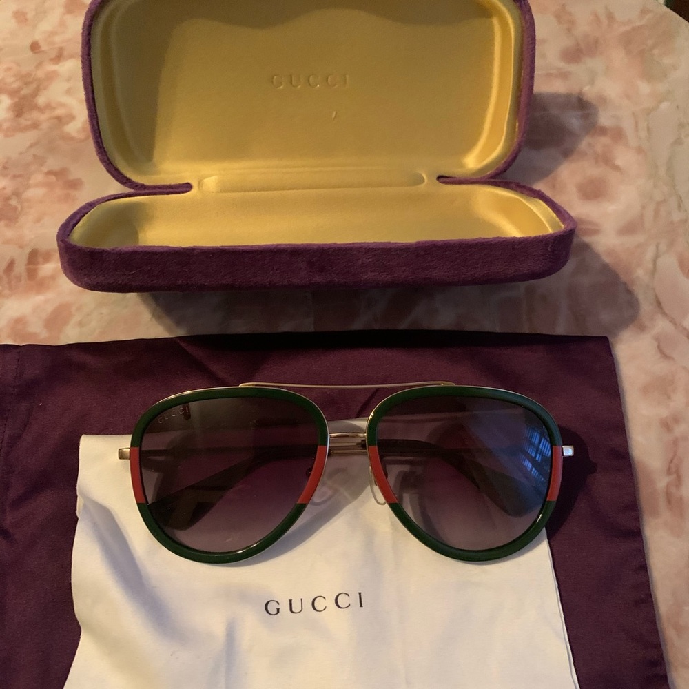 Authentic Gucci Aviator Sunglasses
